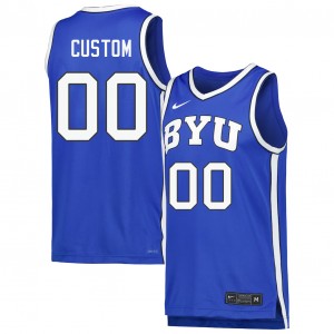 #00 Custom BYU Cougars Black Men Jersey 2025 College Basketball 928287-488