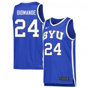 #24 Dominique Diomande Cougars Royal Men Jerseys High School College Basketball 696964-942