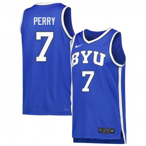 #7 KJ Perry Cougars Royal Men's Jerseys 2025 College Basketball 256140-112
