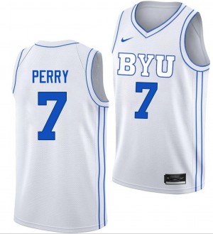 #7 KJ Perry The Y White Men Jersey Stitched College Basketball 989472-212