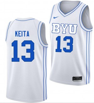 #13 Keba Keita The Y White Men Jersey Embroidery College Basketball 366471-454