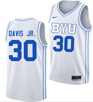 #30 Kennard Davis Jr. Cougars White Men's Jersey 2025-26 College Basketball 639730-790