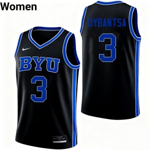 #3 A.J. Dybantsa The Y Black Women's Jersey Replica College Basketball 249595-660
