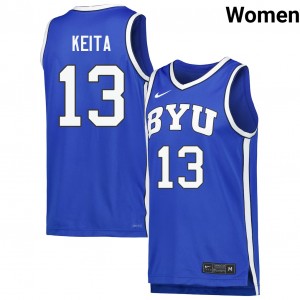 #13 Keba Keita The Y Royal Womens Jersey University College Basketball 257976-332