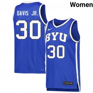 #30 Kennard Davis Jr. BYU Cougars Royal Women Jersey 2025 College Basketball 552324-227