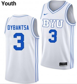 #3 A.J. Dybantsa Cougars White Youth Jerseys Limited College Basketball 912978-868