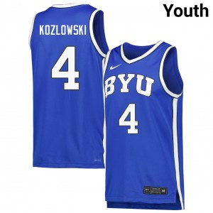 #4 Brody Kozlowski The Y Royal Youth Jersey Replica College Basketball 303178-333