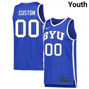 #00 Custom BYU Black Youth Jersey Game College Basketball 707869-530