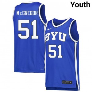 #51 Jared McGregor The Y Royal Youth Jersey Stitched College Basketball 907795-947