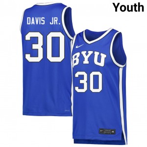 #30 Kennard Davis Jr. Cougars Royal Youth Jersey NCAA College Basketball 375532-458