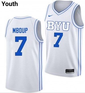 #7 Khadim Mboup The Y White Youth Jersey 2025-26 College Basketball 222772-399
