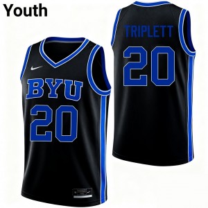 #20 Max Triplett The Y Black Youth Jersey Game College Basketball 240965-771