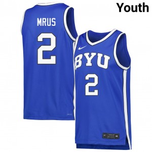 #2 Tyler Mrus Cougars Royal Youth Jersey 2025-26 College Basketball 498814-121
